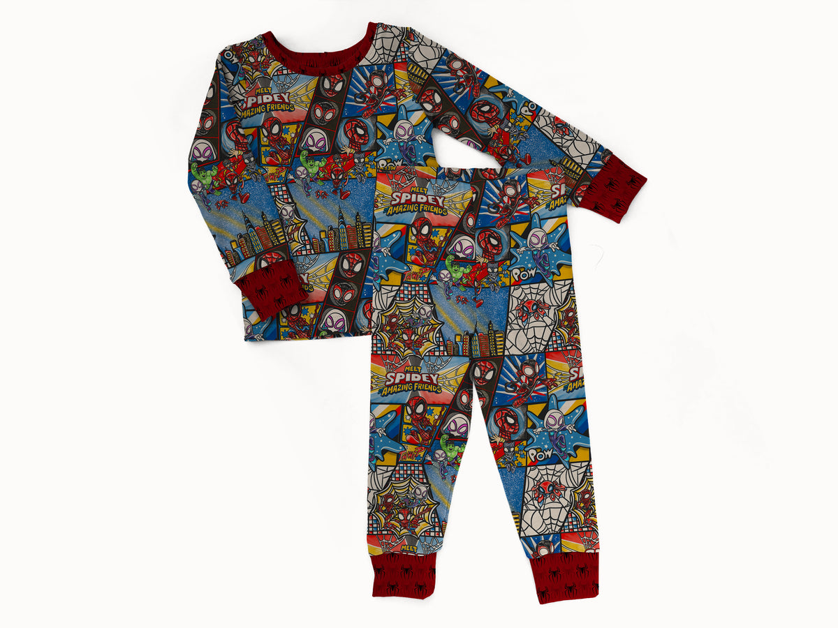 Go Webs Go 2 piece Pajama Set (PRESALE– SHIPS APPROX 10/7)