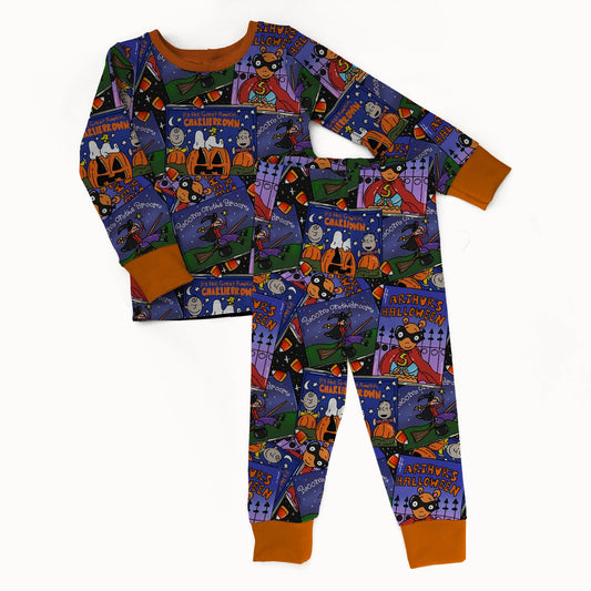 Spooky Book Fair 2 piece Pajama Set - coZco bamboo pajama set