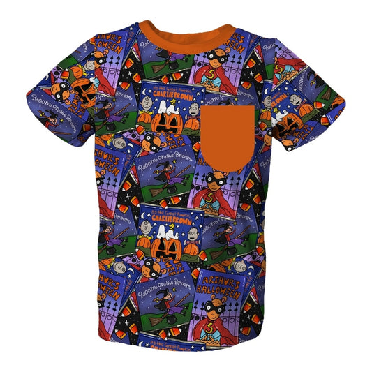 Spooky Book Fair Pocket Tee - coZco bamboo tee