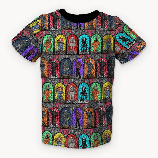 Stained Glass Horror Stars Adult Oversized Top - coZco bamboo top