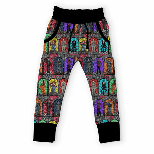 Stained Glass Horror Stars French Terry Bamboo Joggers - coZco bamboo joggers